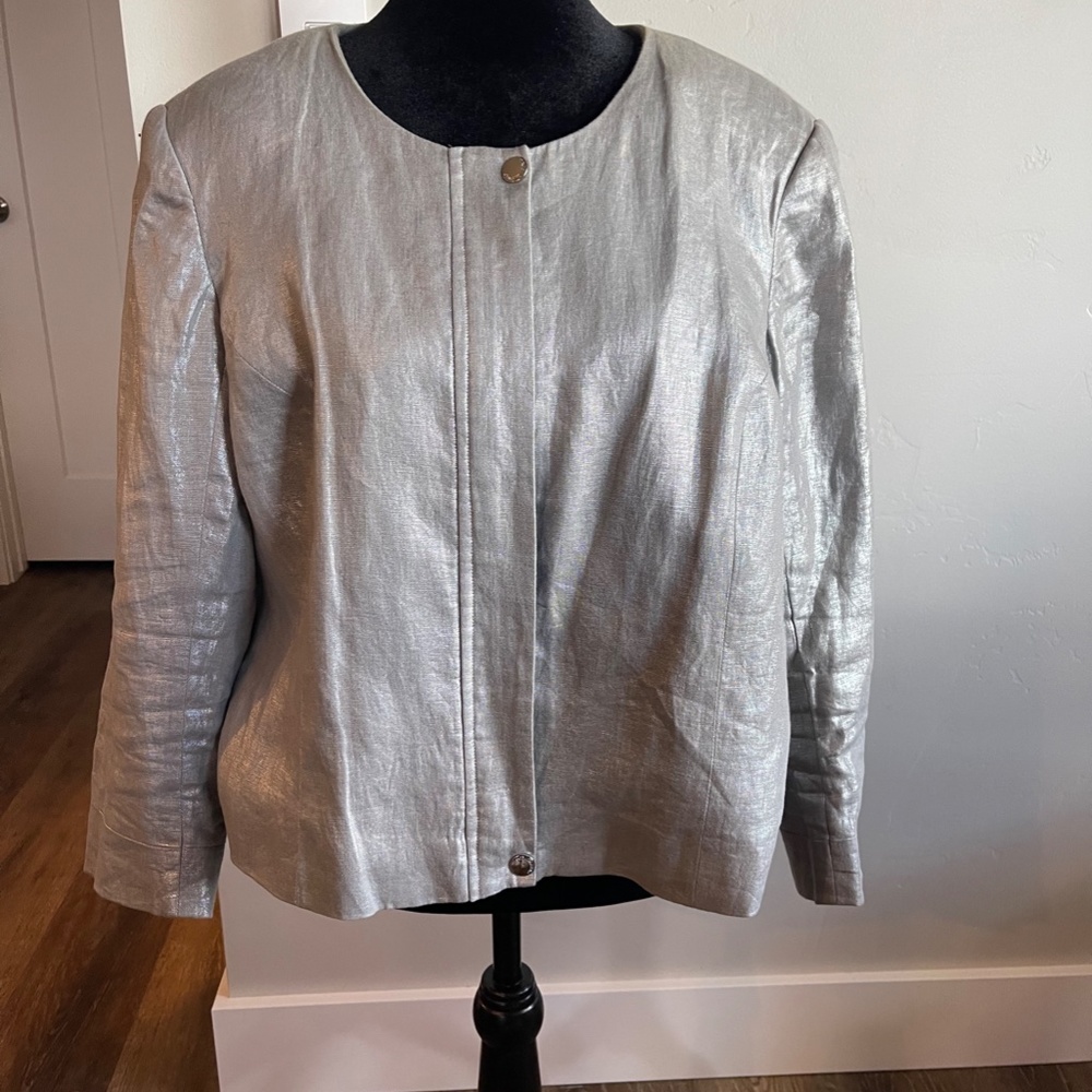 Vince Camuto Silver Moto Jacket